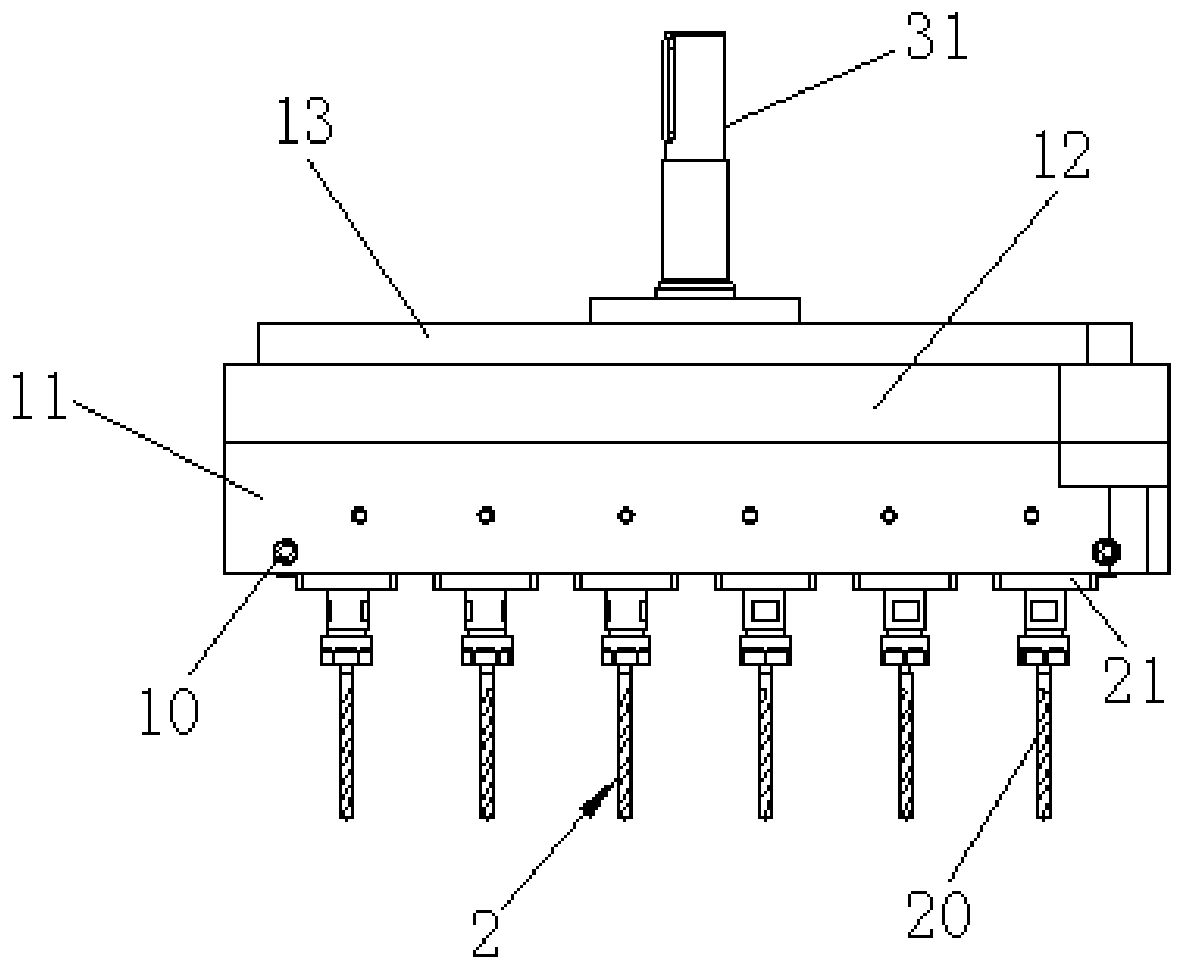 Quick-changing multi-spindle tool