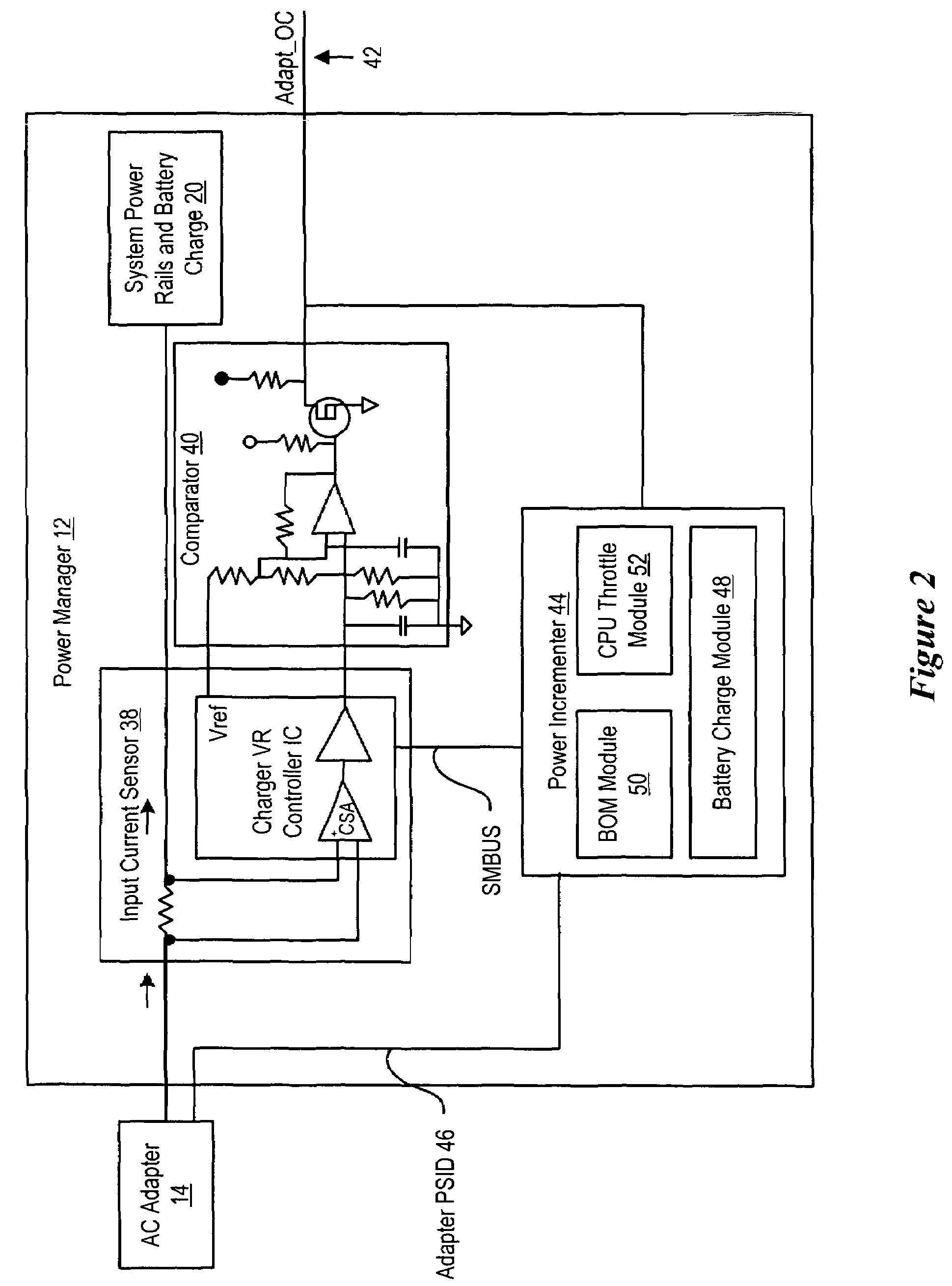 System and method for managing power provided to a portable information handling system
