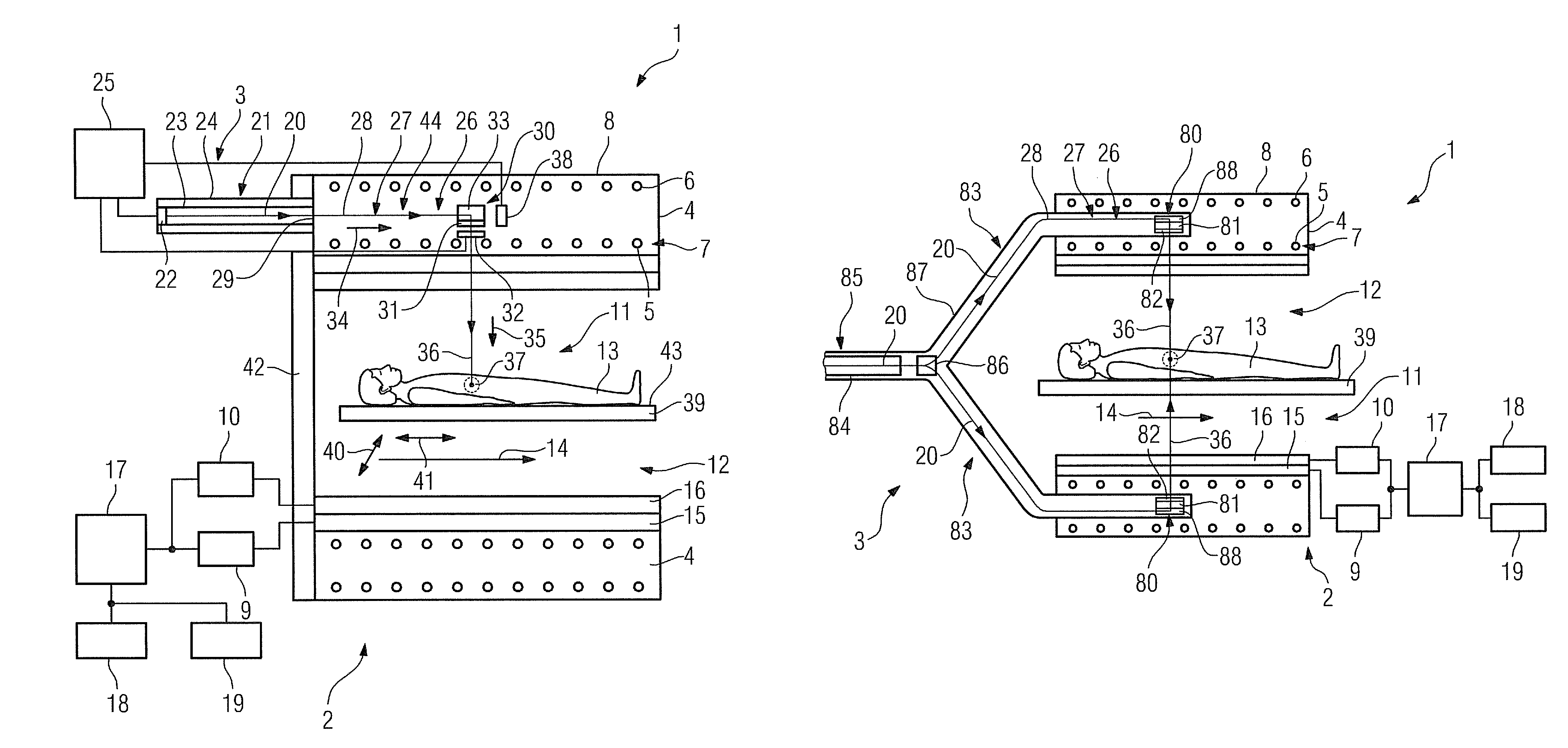 Apparatus having a combined magnetic resonance apparatus and radiation therapy apparatus