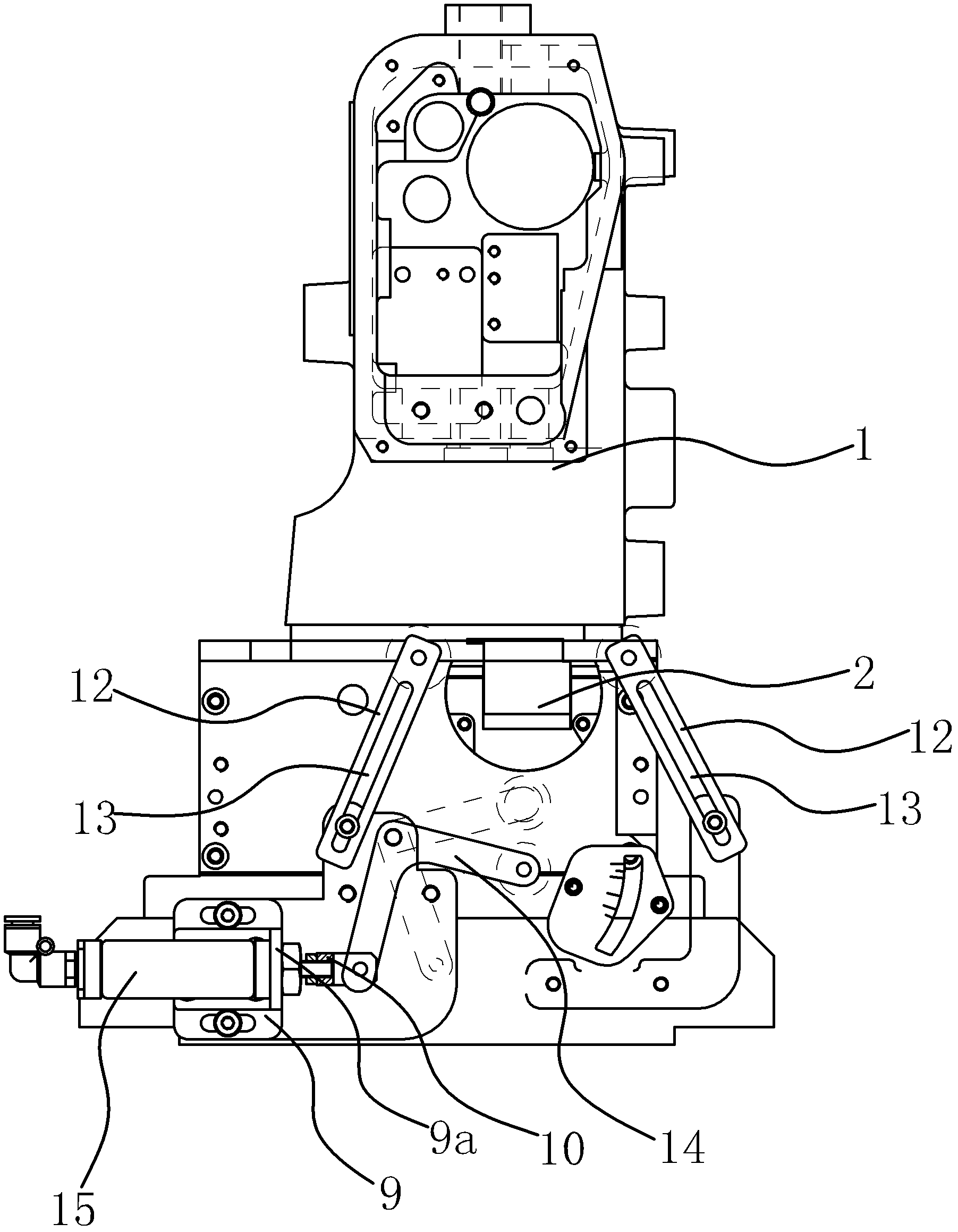 Material supporting device of flat seaming machine