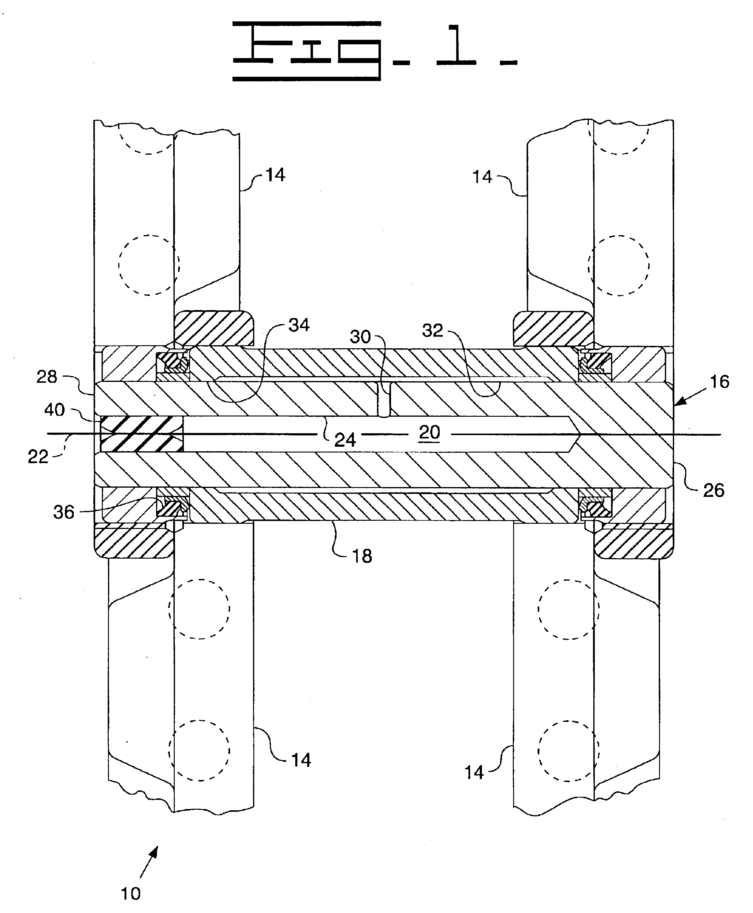 Articulated pin joint for a track chain