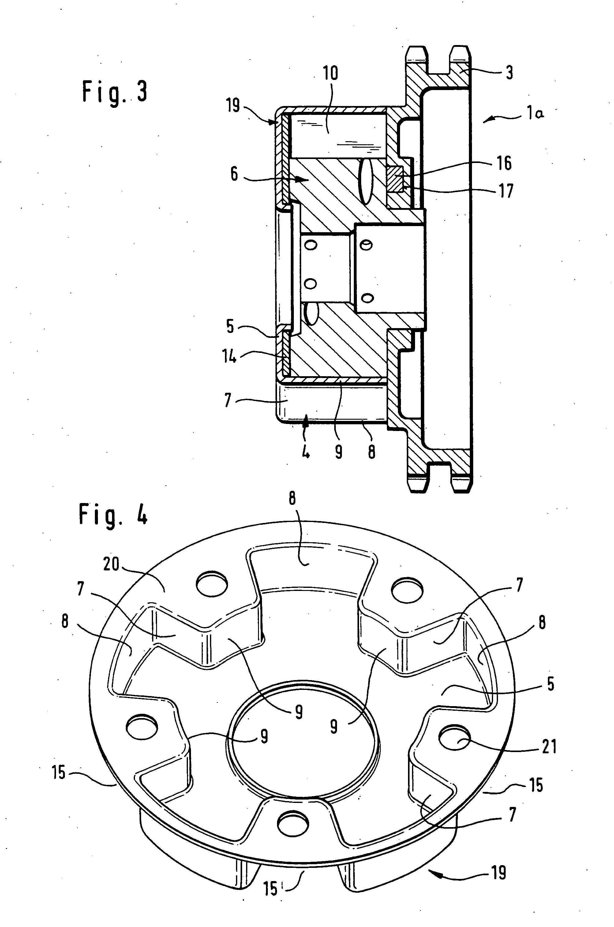 Internal combustion engine with hydraulic device for adjusting the rotation angle of a camshaft in relation to a crankshaft