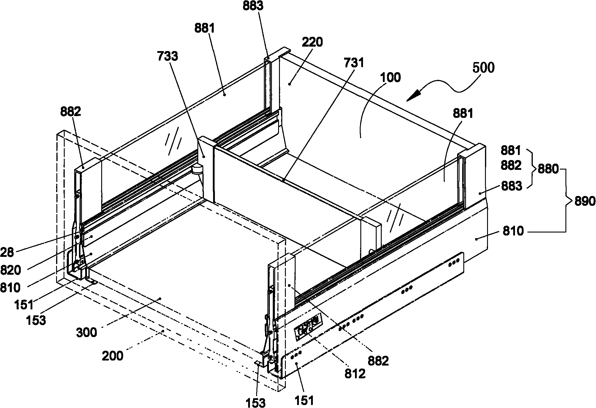 Heightened drawer side plate structure