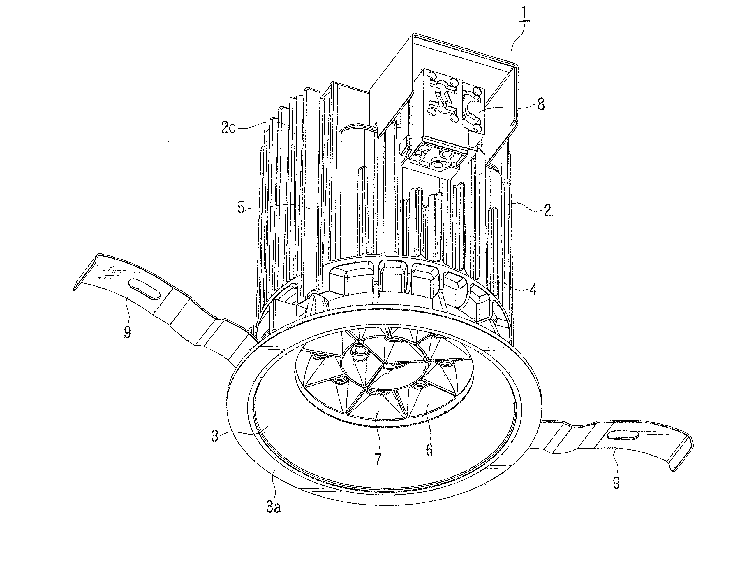 Lighting apparatus and substrate having plurality of light-emitting elements mounted thereon and incorporated in this lighting apparatus