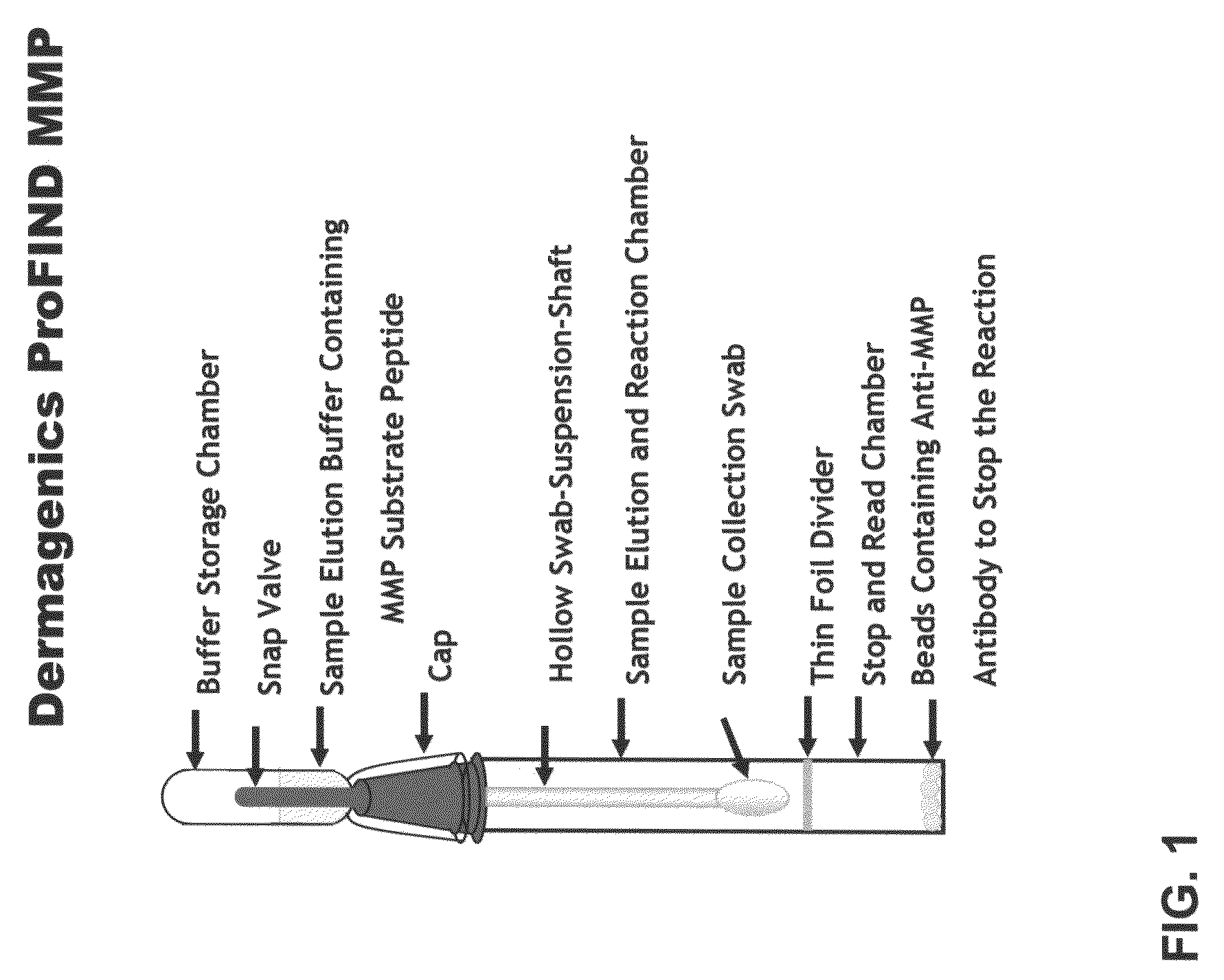 Novel devices for the detection of the presence and/or activity of proteases in biological samples