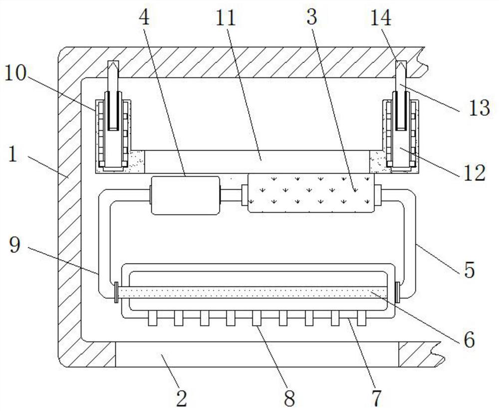 Case built-in heat dissipation device based on loop heat pipe