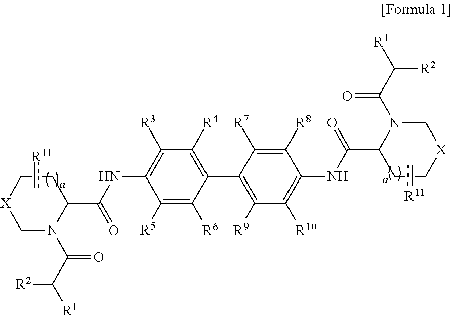 Benzidine derivative, method for preparing same, and pharmaceutical composition containing benzidine derivative for treating liver disease caused by hepatitis C virus