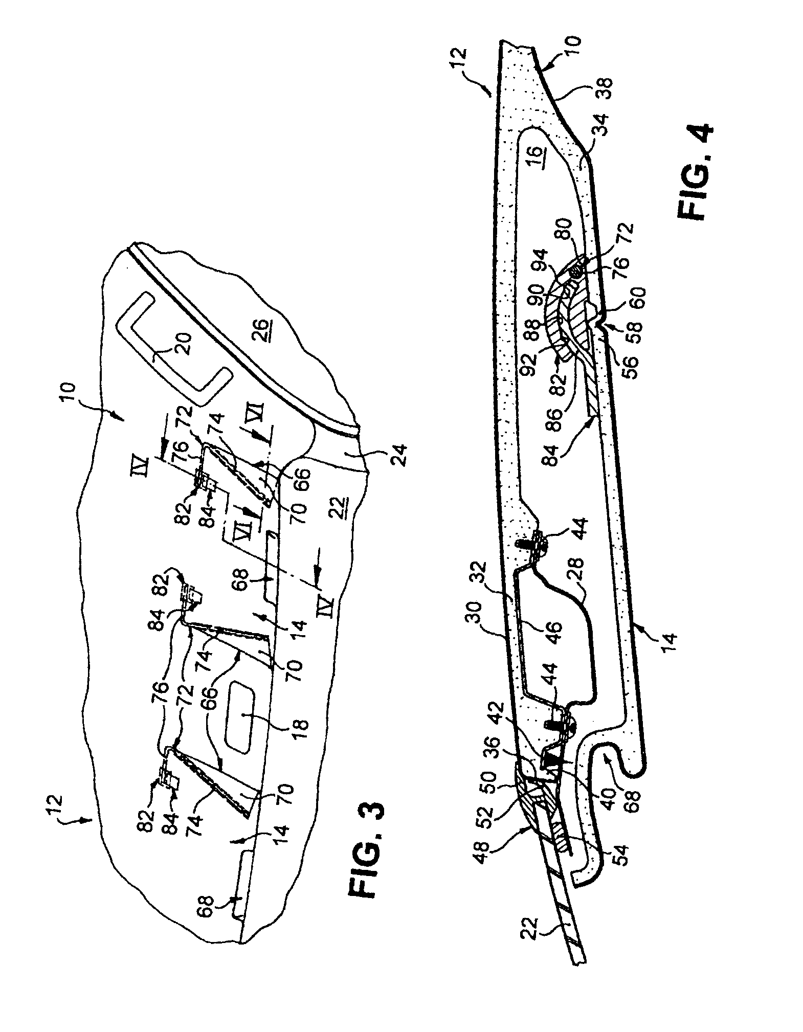 Inner shell for vehicle bodies