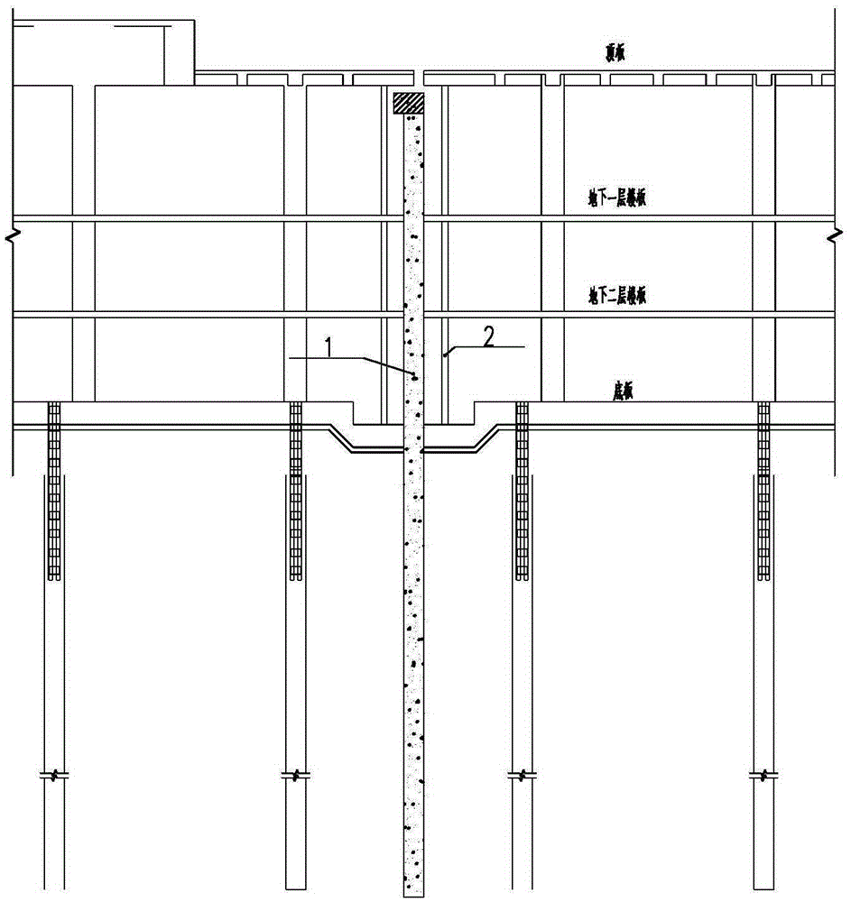 Construction method for middle wall dismantling and two-side structure connecting