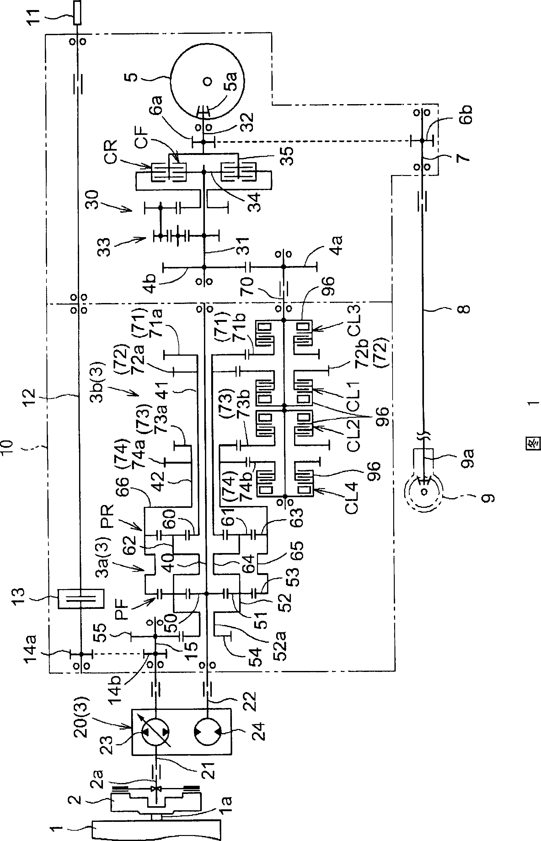 Shifting transmission device