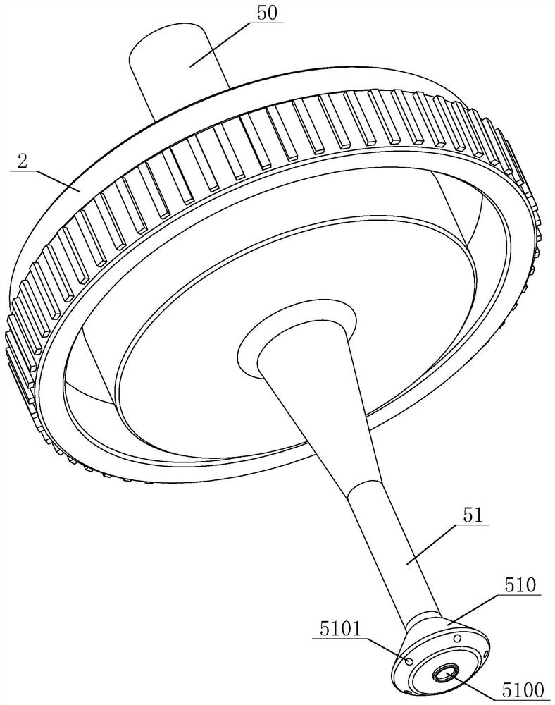 A top blowing smelting device with increased stirring degree