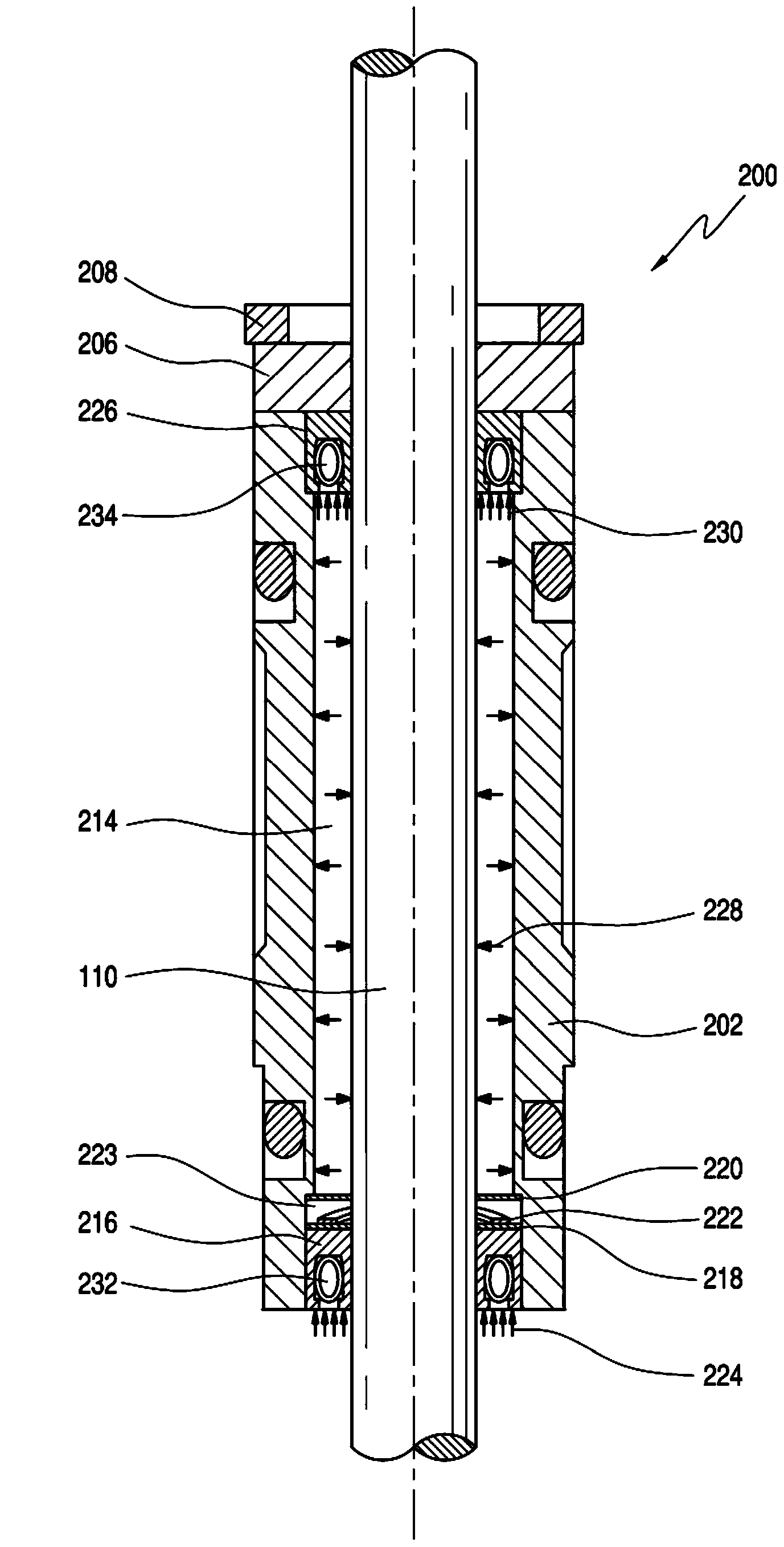 Hydraulic seal assembly for a thermoplastic material dispensing valve assembly