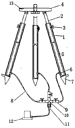Rapid leveling method for surveying instrument tripod