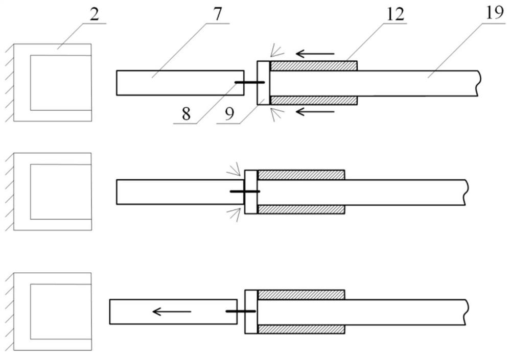 Device and method for realizing pull/press impact fatigue test based on Hopkinson pull rod