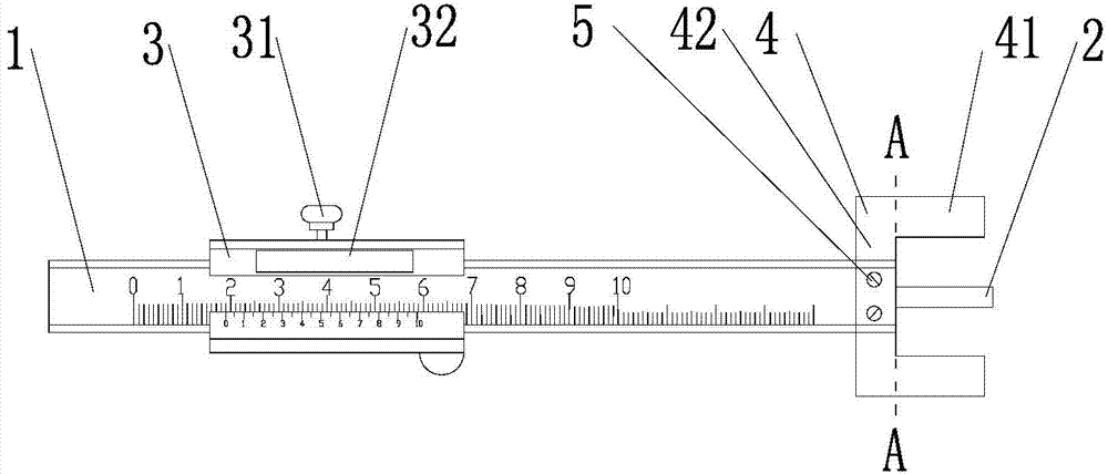Diameter measurement ruler