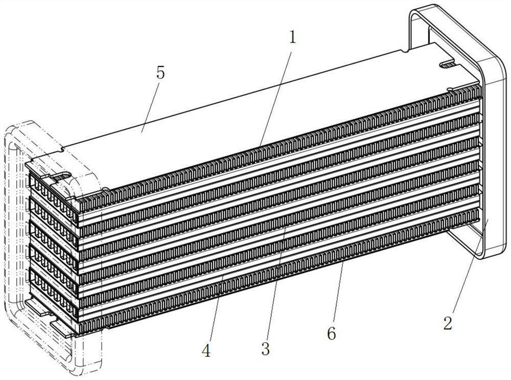 Oil cooler with reinforcing ribs