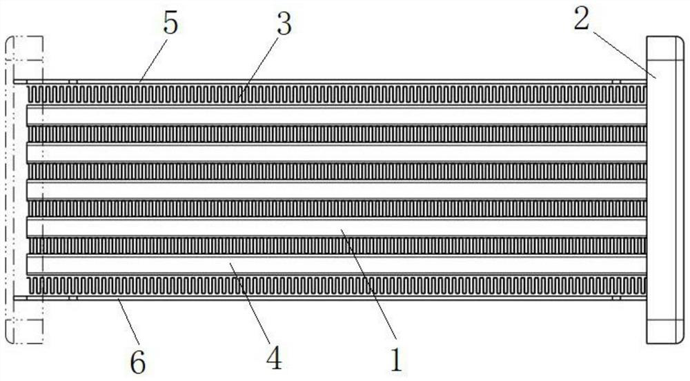 Oil cooler with reinforcing ribs