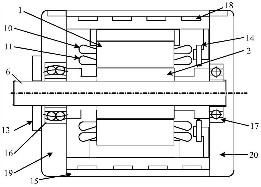 Rotor structure of a permanent magnet assisted bearingless synchronous reluctance motor