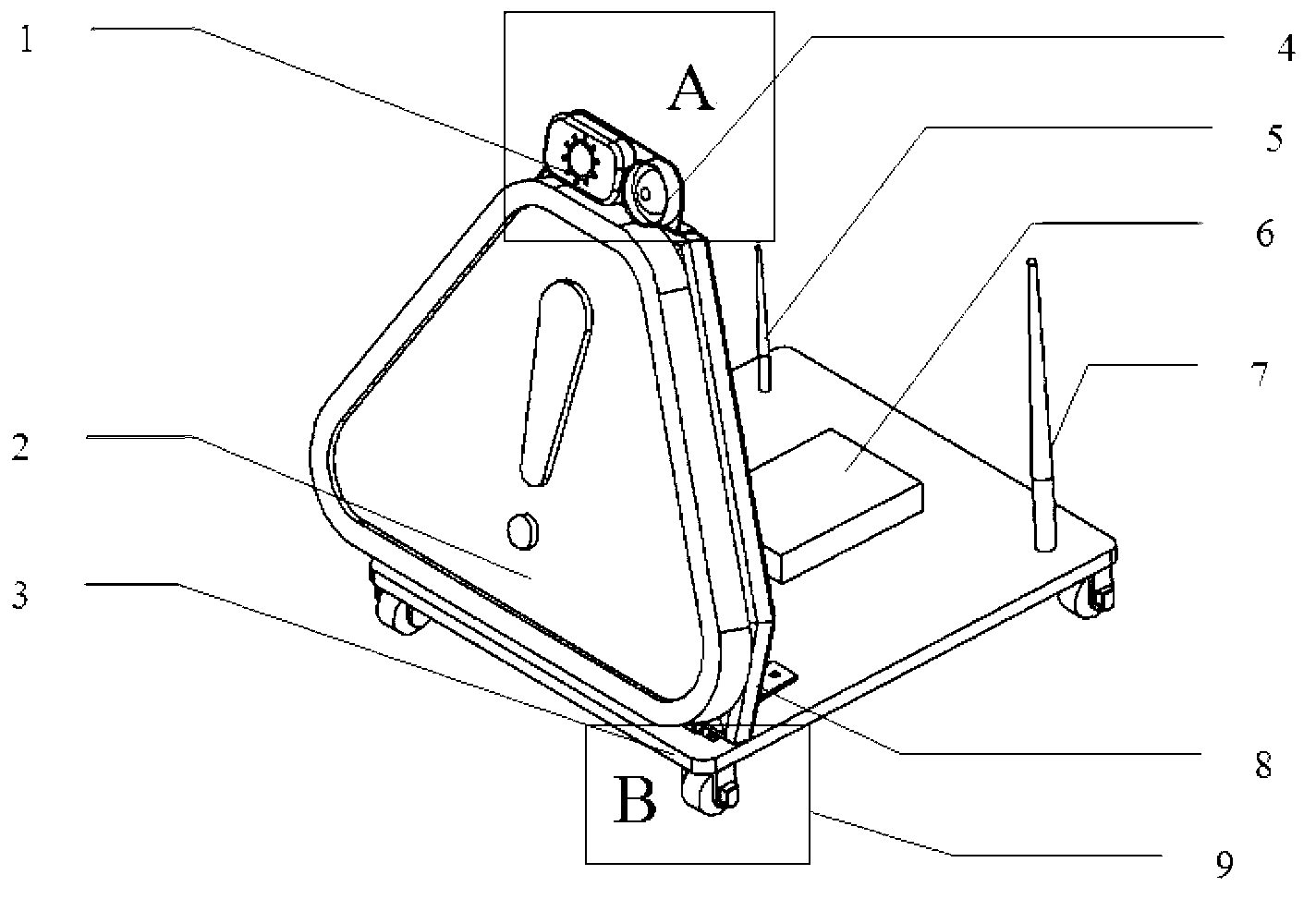 Intelligent parking warning device and control method thereof