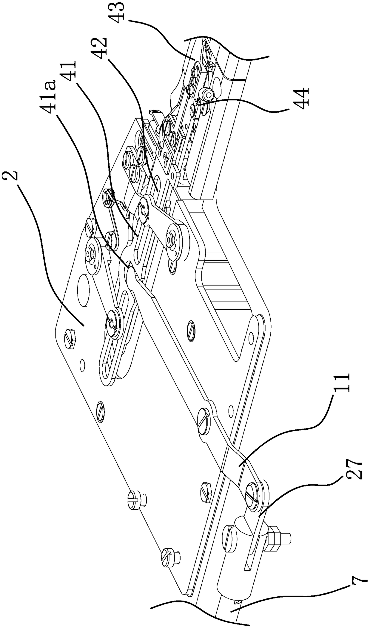 Control method of thread trimming and presser foot lifting device on sewing machine