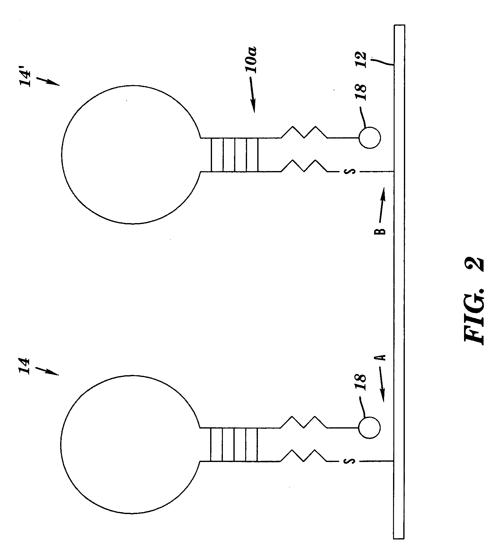 DNA microarray having hairpin probes tethered to nanostructured metal surface