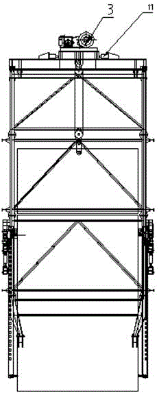 Self-elevating type hanging bracket device for mounting steel tower and construction method for steel tower
