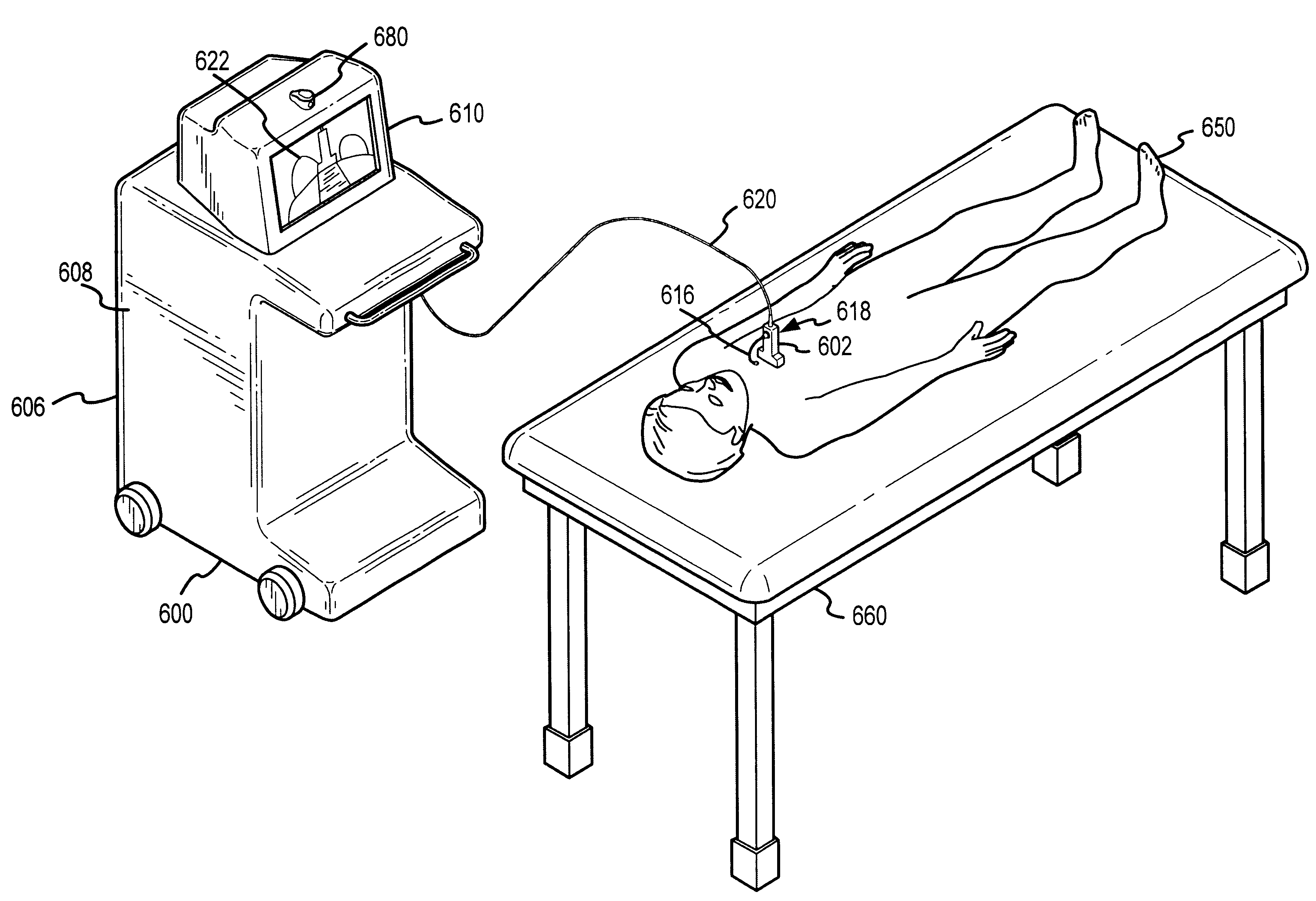Visual imaging system for ultrasonic probe