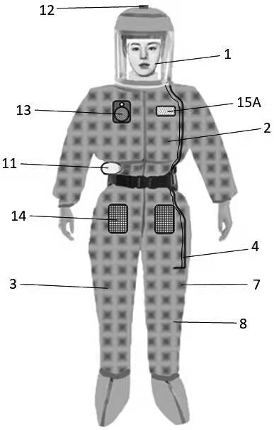 Double-layer composite positive pressure medical protective clothing