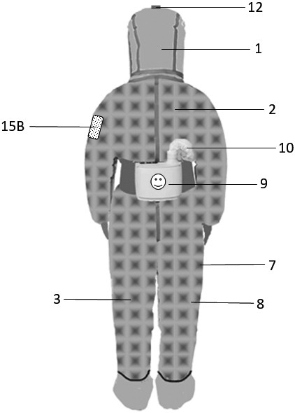Double-layer composite positive pressure medical protective clothing