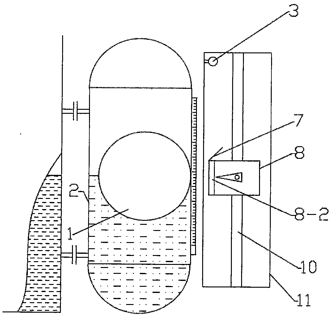 Float gauge with vernier or buoy display