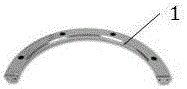 Adjustable arc-shaped forehead part pattern guide plate