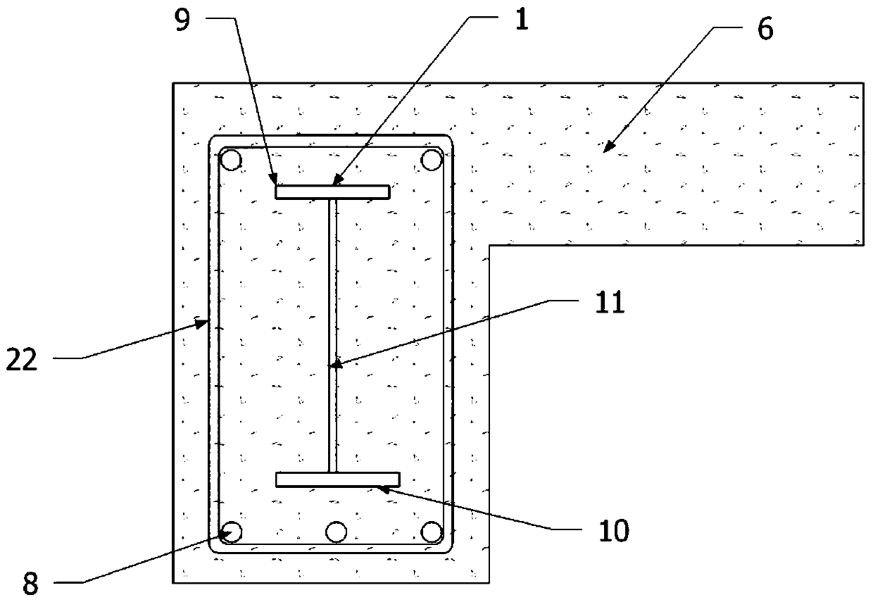 An "l" type partially prefabricated composite beam and its construction method and application