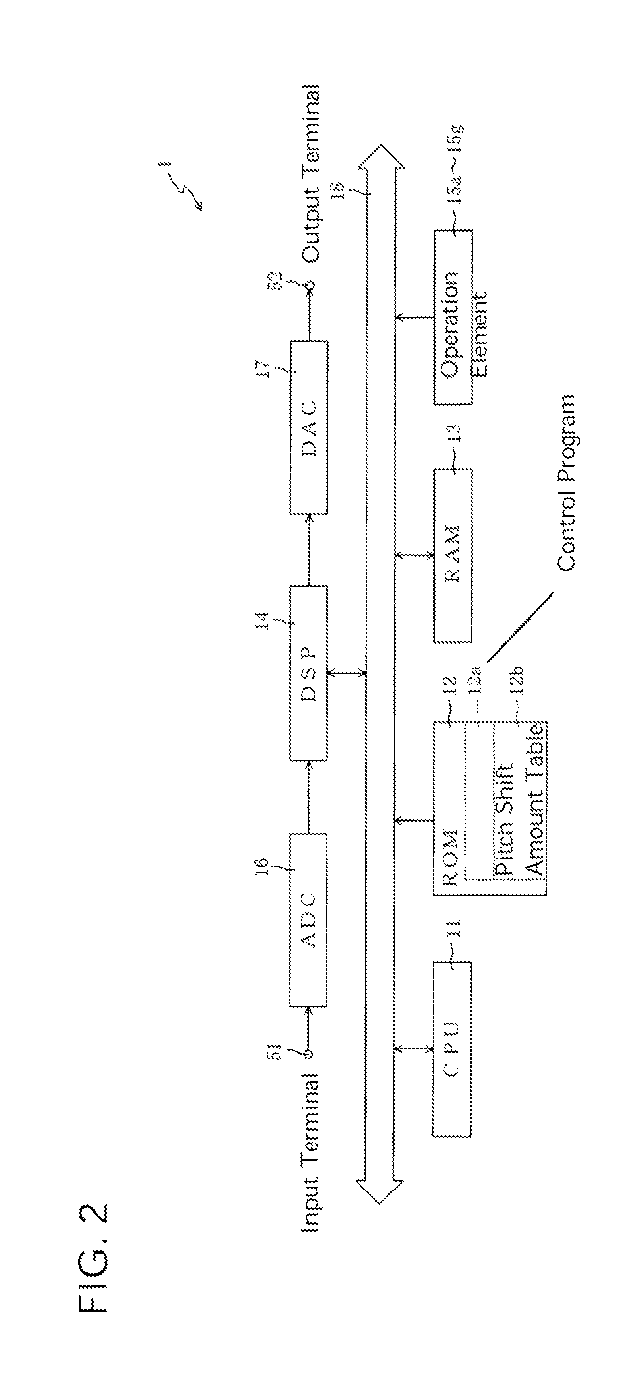 Pitch shift device and process