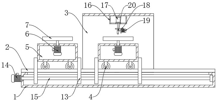 Varnish spraying and baking device for furniture processing