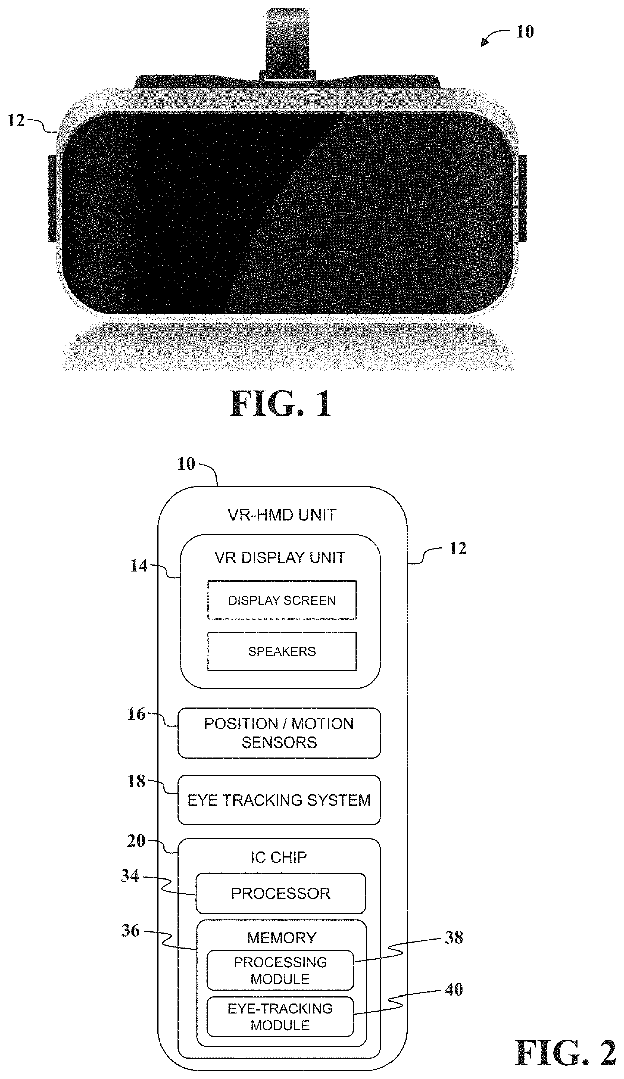 Eye tracking system for use in head-mounted display units