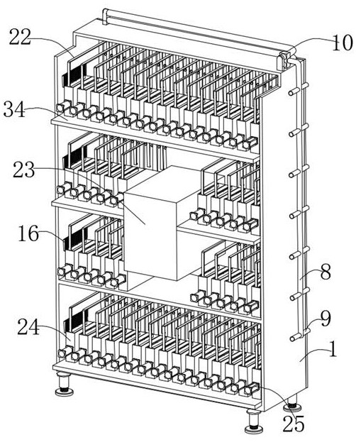 Cabinet frame based on file storage