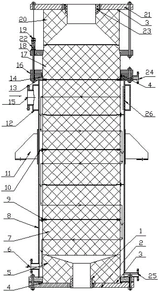 A block hole type graphite reboiler and its manufacturing method