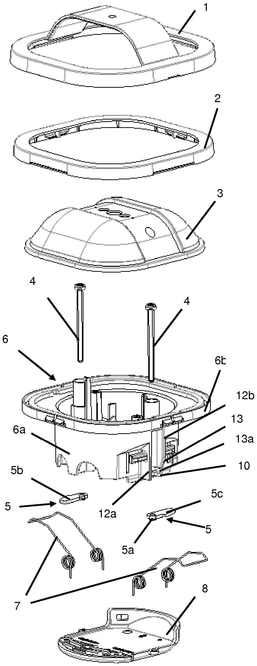 Installation device for mounting in ceiling