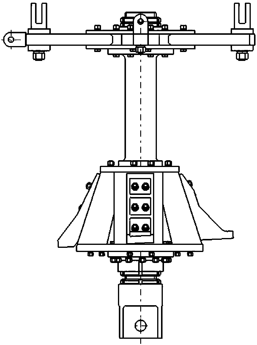 Upper platform fatigue test loading device