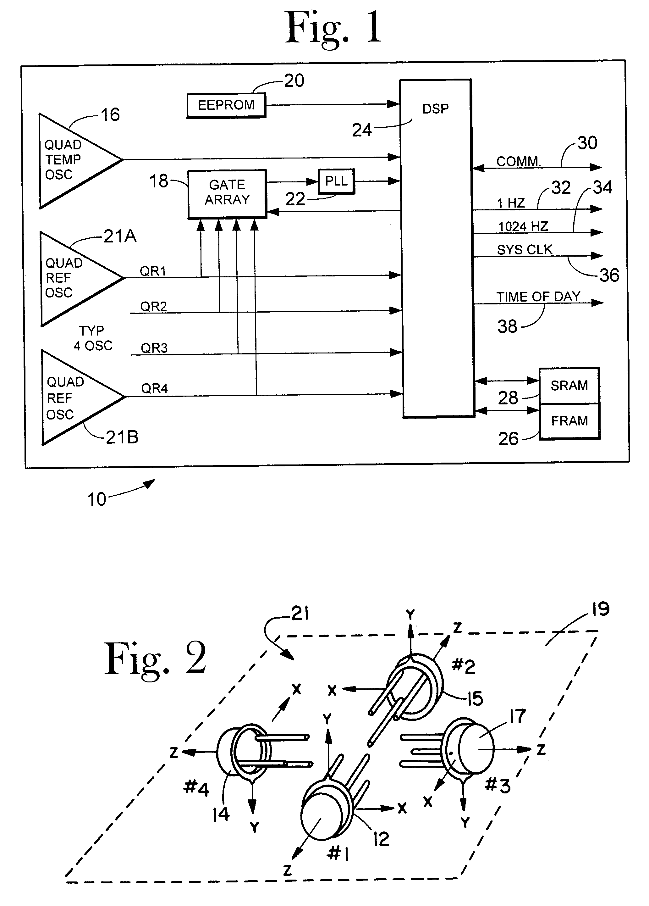 Compensated ensemble crystal oscillator for use in a well borehole system