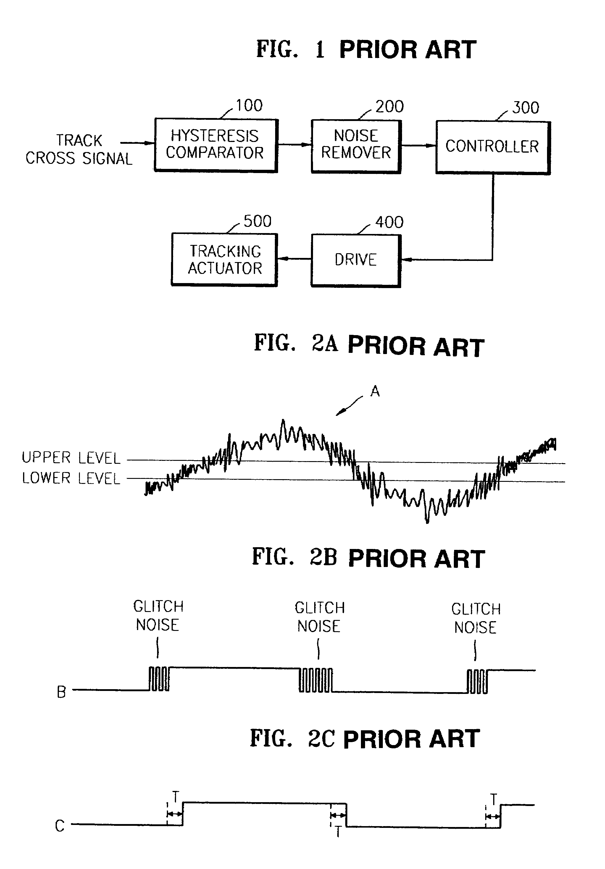 Method and apparatus for canceling glitch noise from track crossing signal