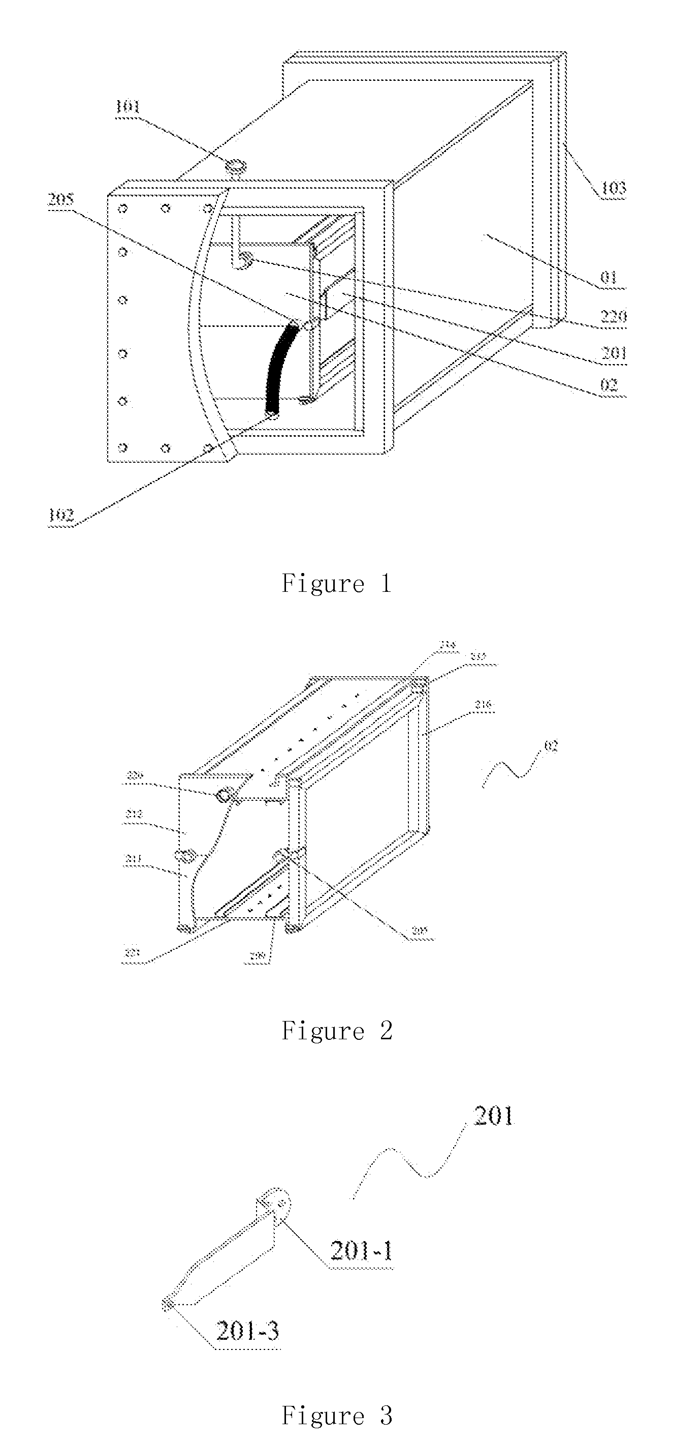 Surface feed-in electrodes for deposition of thin film solar cell and signal feed-in method thereof