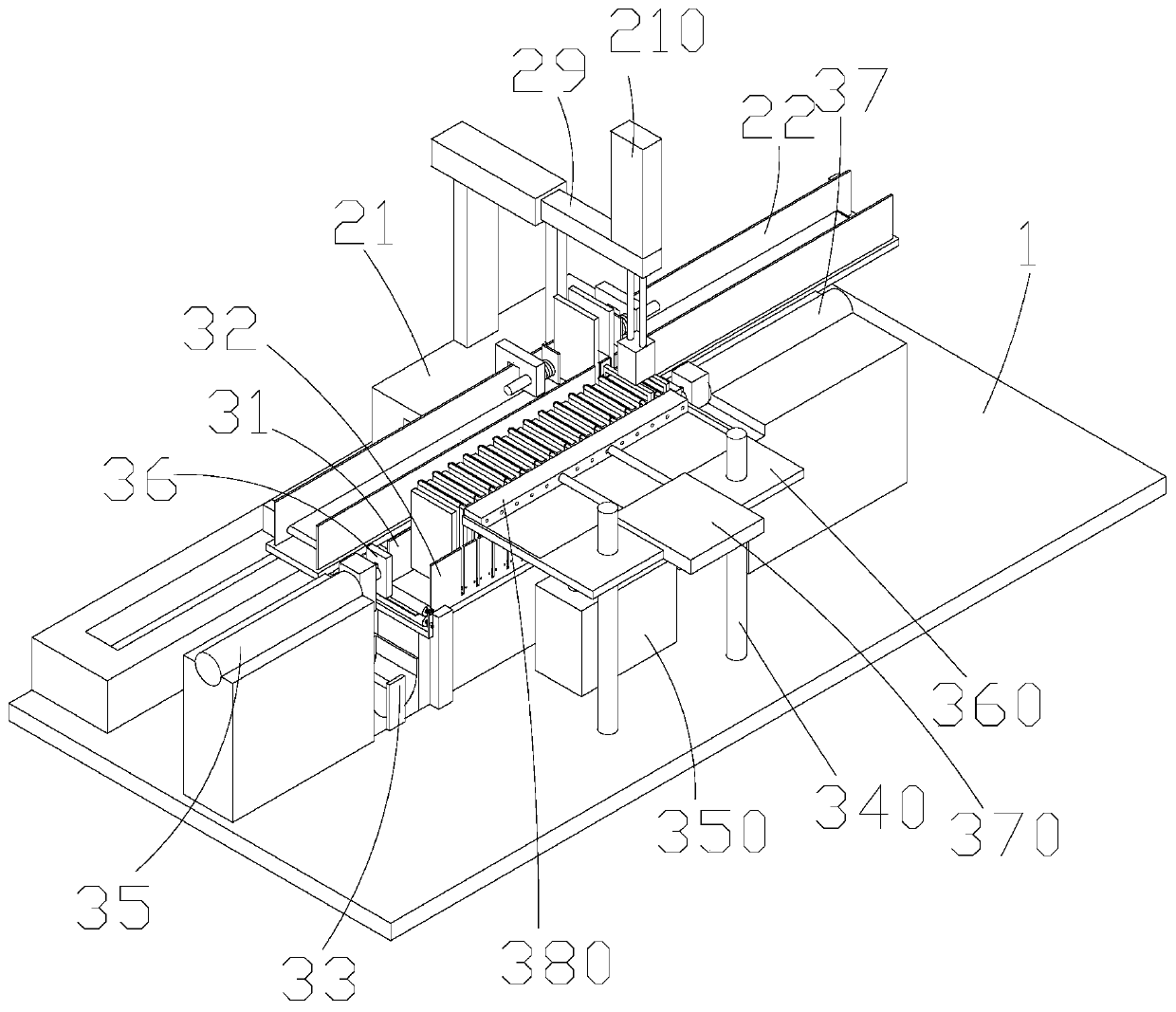 Storage battery positive and negative plate wrapping machine