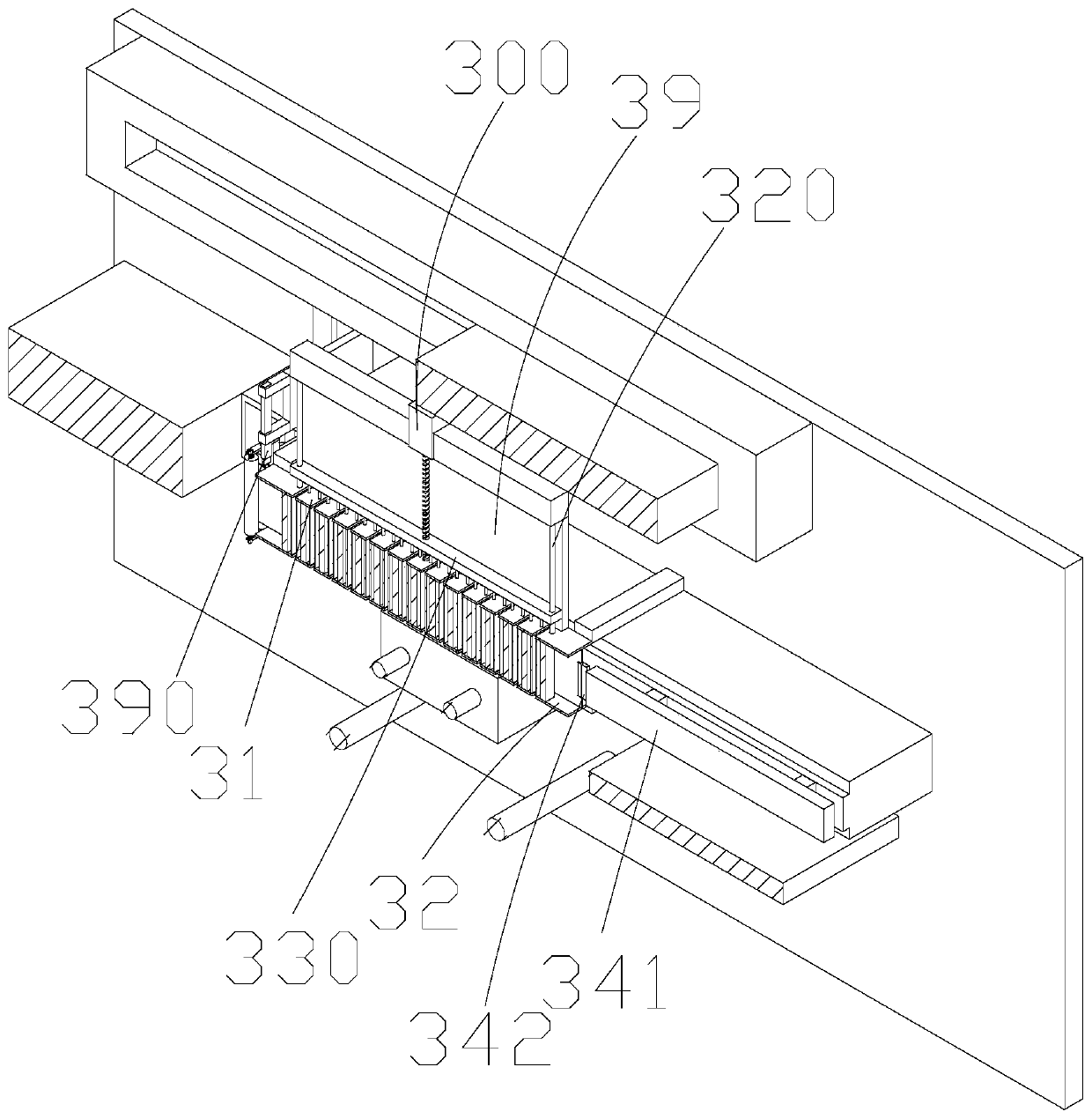 Storage battery positive and negative plate wrapping machine