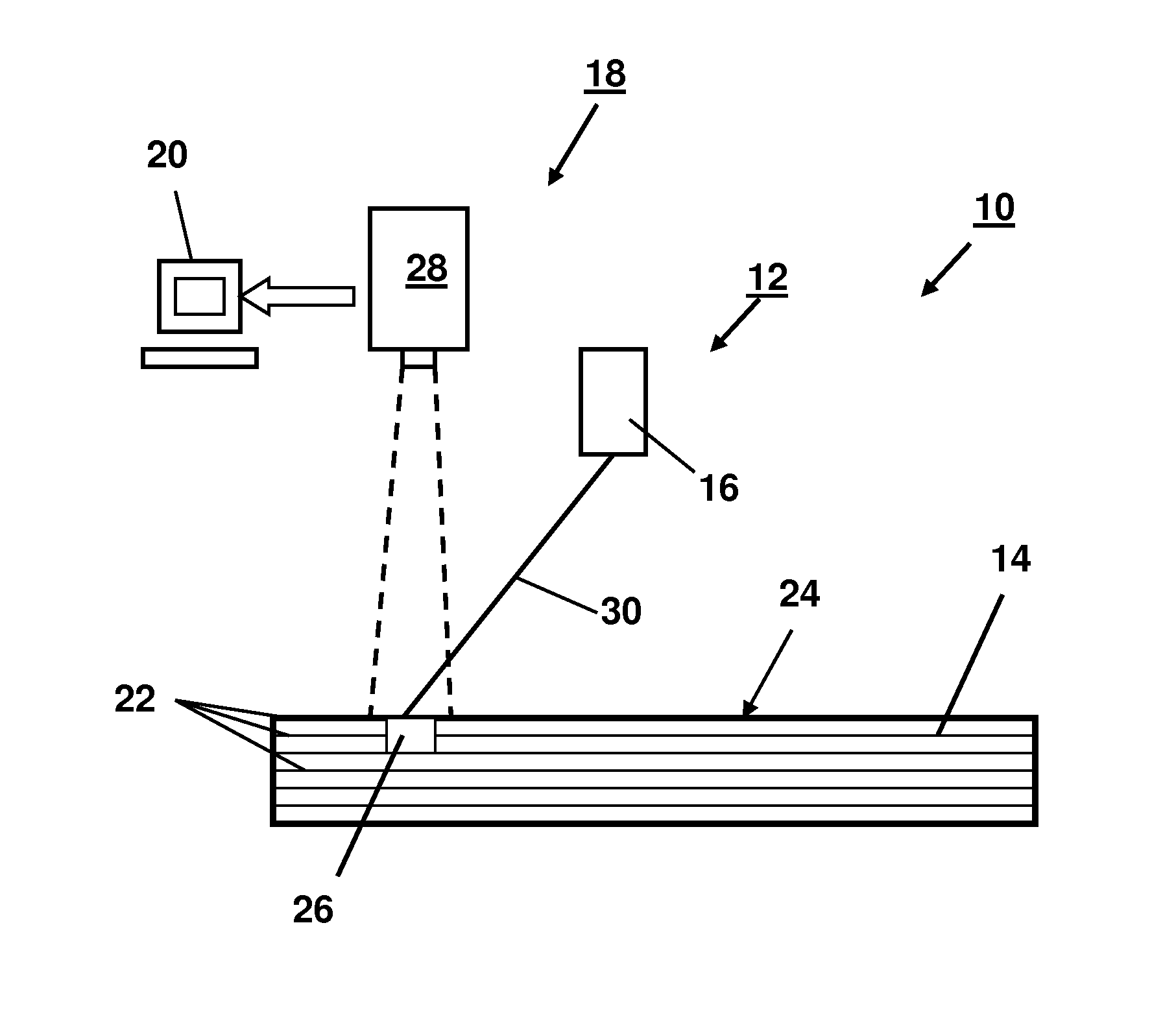 Method and apparatus for determining residual stresses of a component