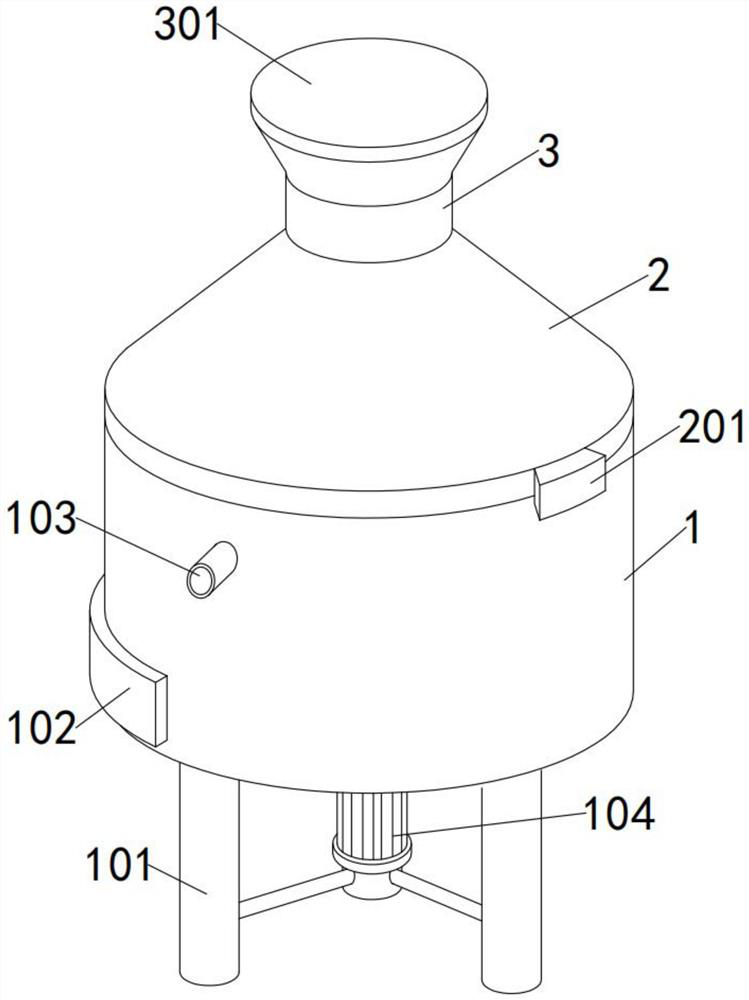 Stirring device for cement-based composite shielding material