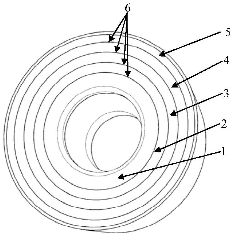 Annular multi-wall layer structure bionic cutter based on bamboo fiber cell walls and preparation method thereof