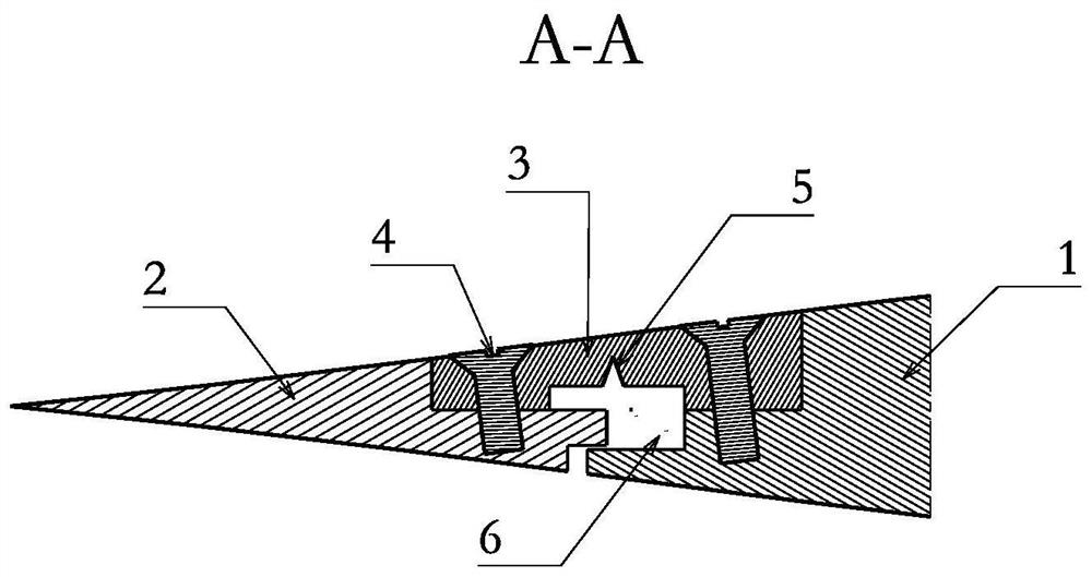 A flutter model protection method and structure based on safe and controllable damage