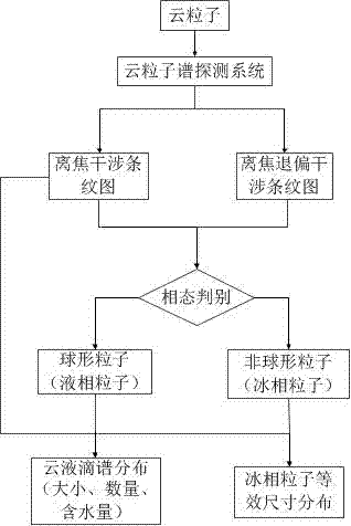 Cloud particle spectrum distribution measuring method and system