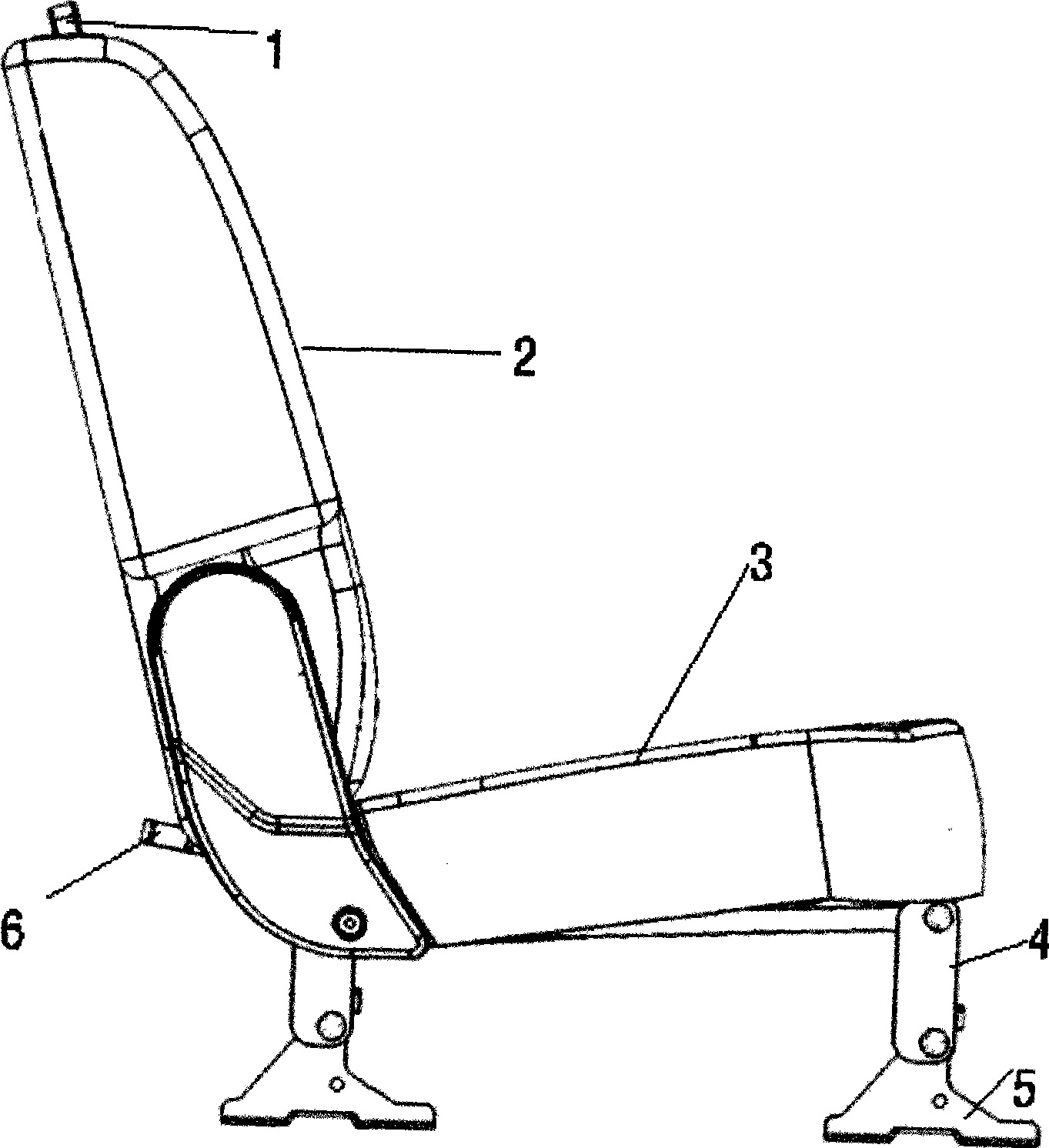 Folding vehicle seat and four-bar linkage supporting the same